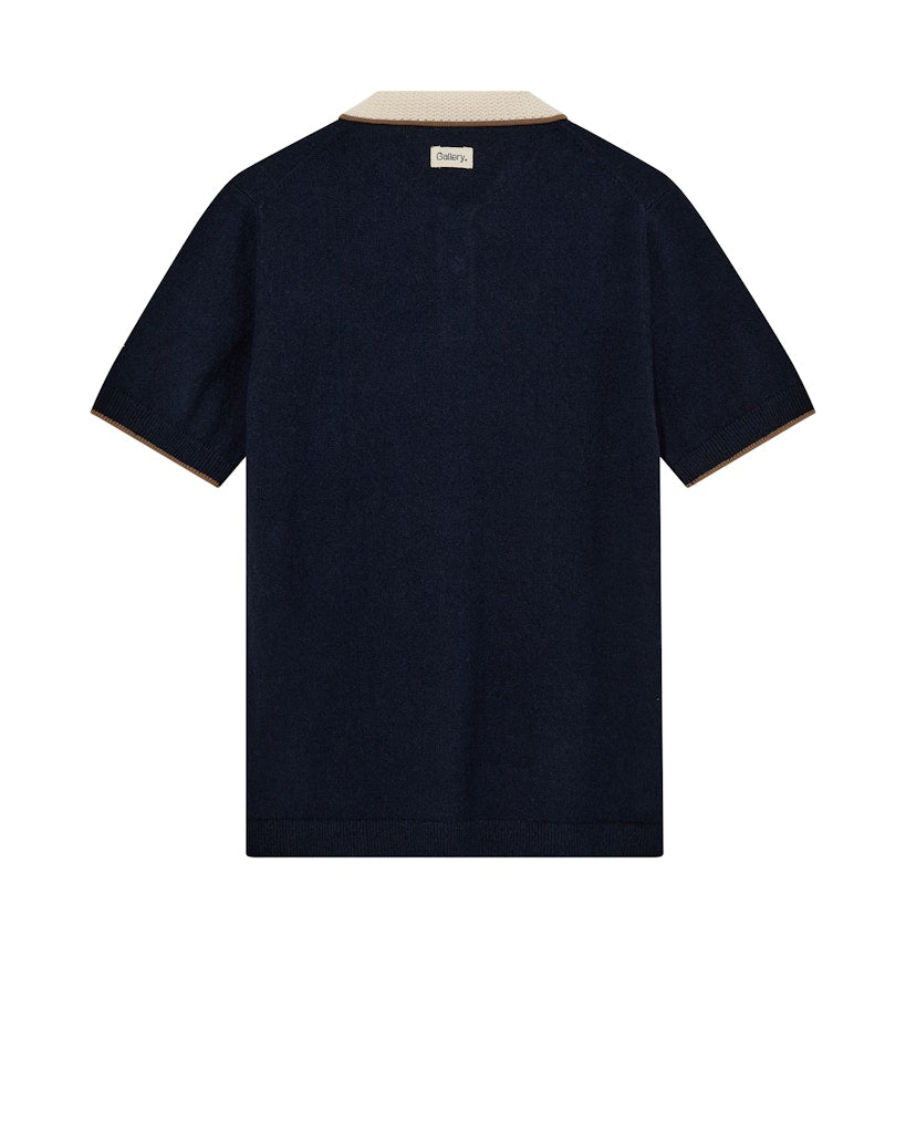Mos Mosh Gallery - MMGFrancesco Polo SS Knit Navy