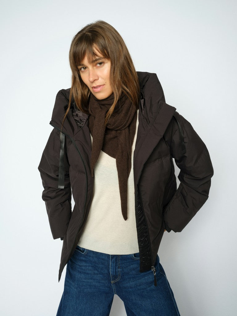 Mos Mosh - MMEnata Cashmere Knit Scarf Brun