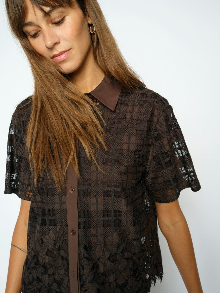 Mos Mosh - MMLia Checko SS Lace Shirt