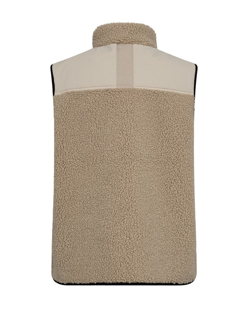 Mos Mosh - MMRowe Eli Teddy Vest, feather grey