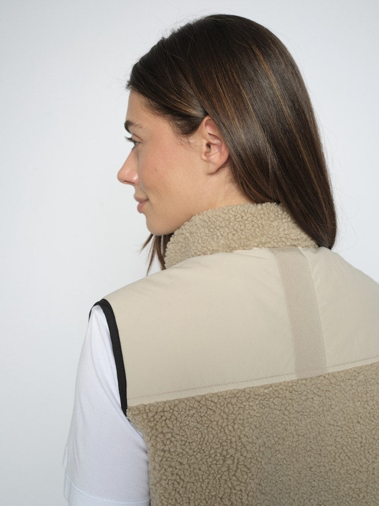 Mos Mosh - MMRowe Eli Teddy Vest, feather grey