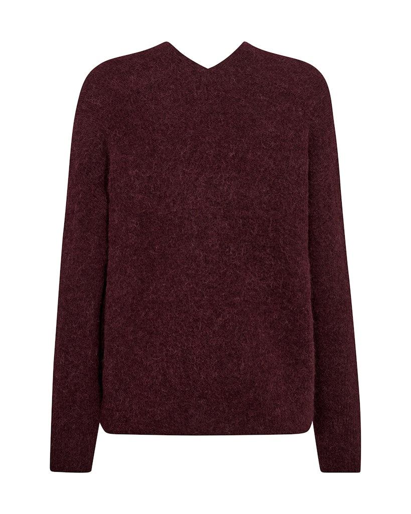 Mos Mosh - MMThora V-Neck Strik, Port Royal