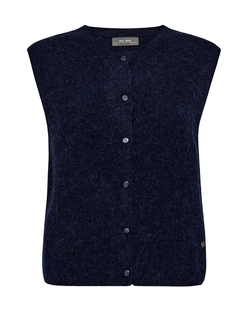 Mos Mosh - MMAlmine Thora Strik Vest i Navy