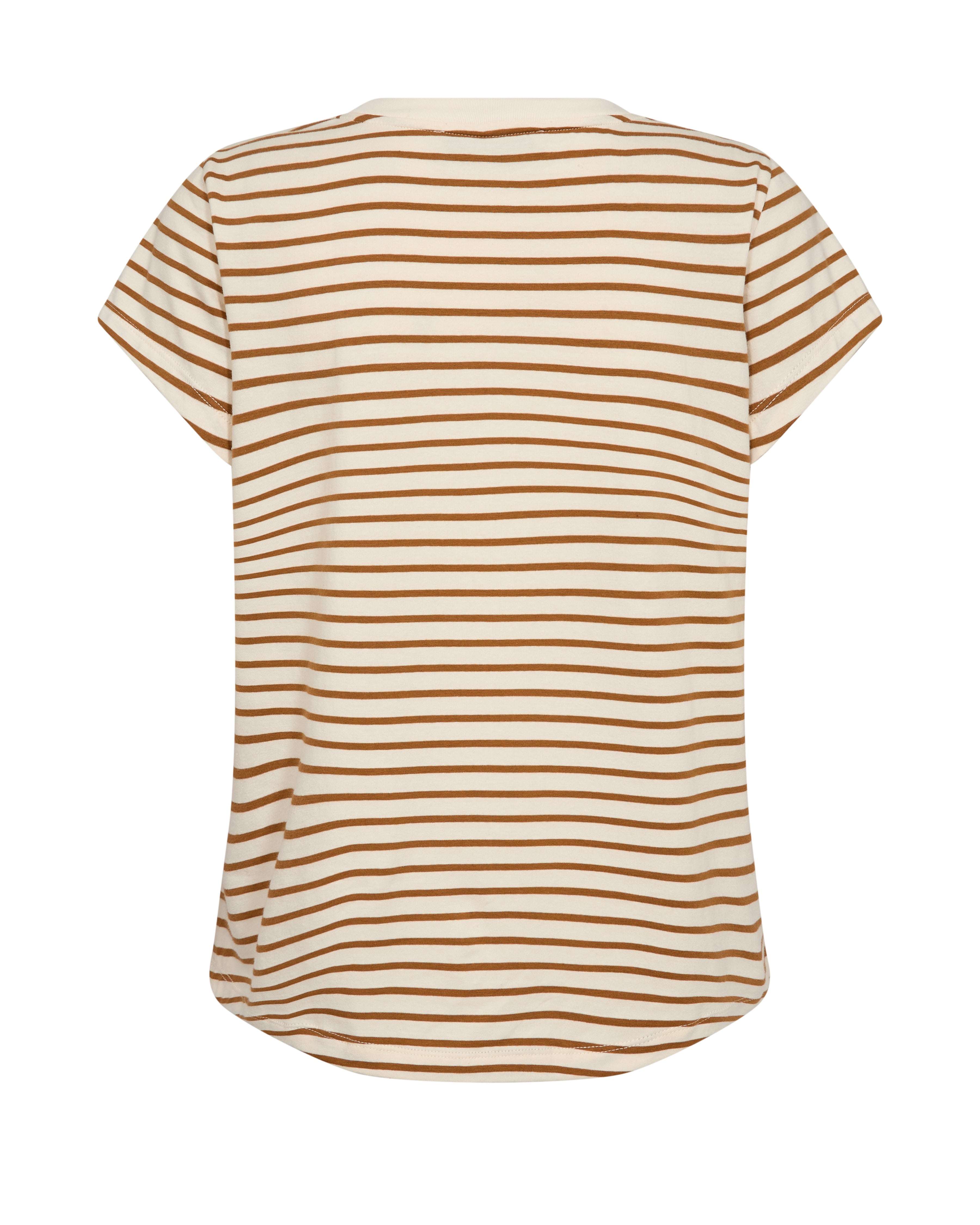 Mos Mosh - MMKala V-SS Stripe Tee, oak