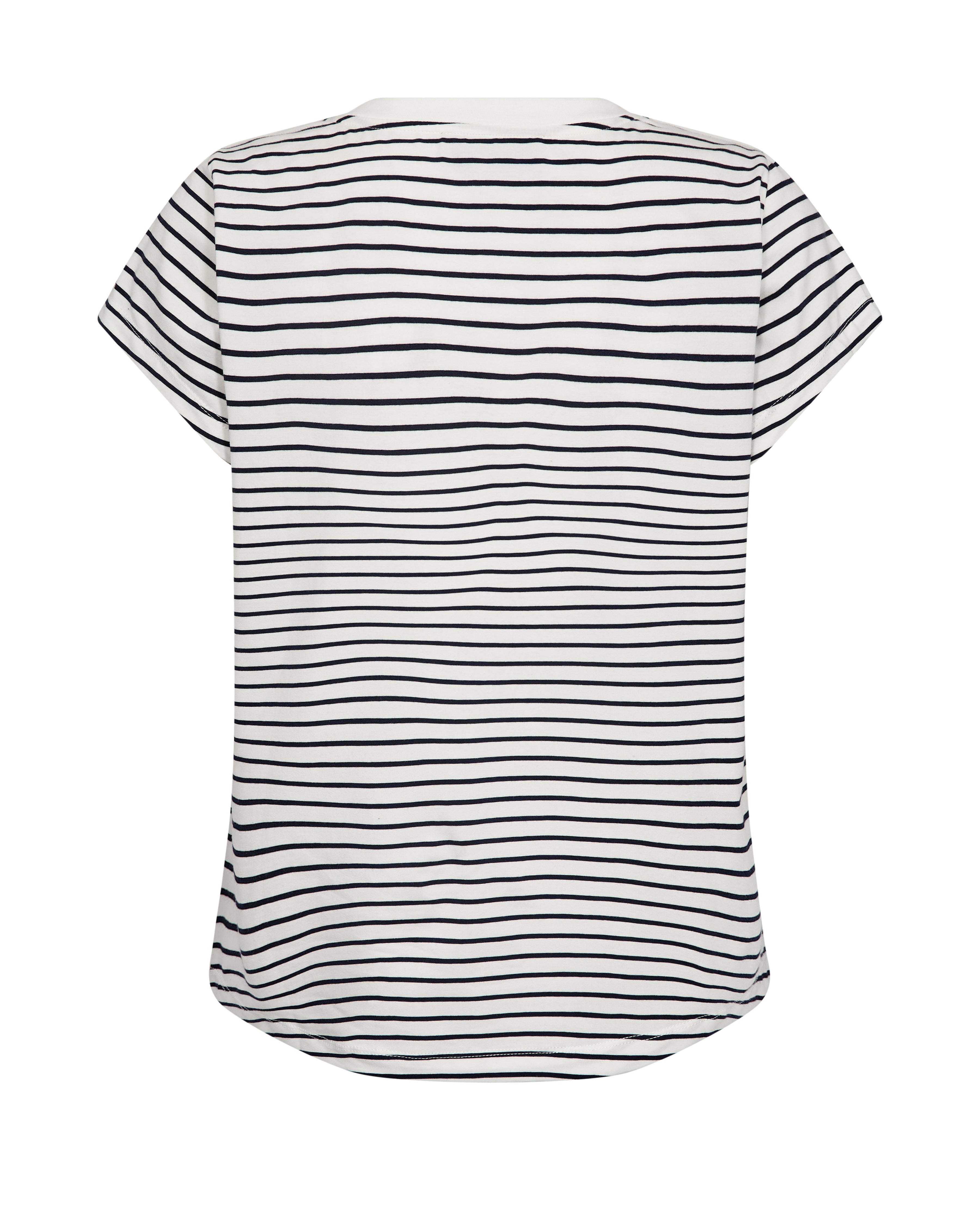 Mos Mosh - MMKala V-SS Stripe Tee, navy