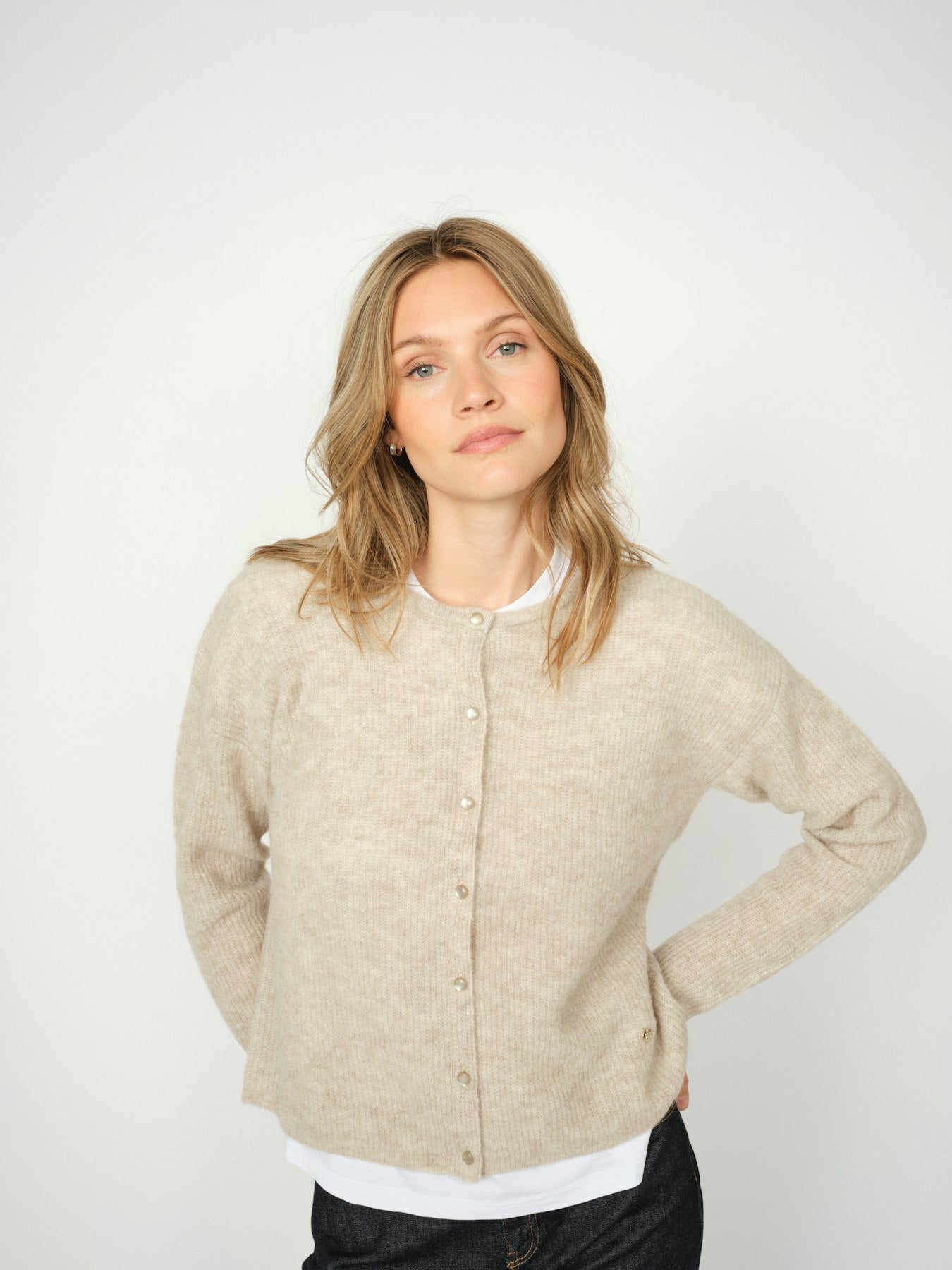 Mos Mosh - MMAlmine Knit Cardigan, feather gray