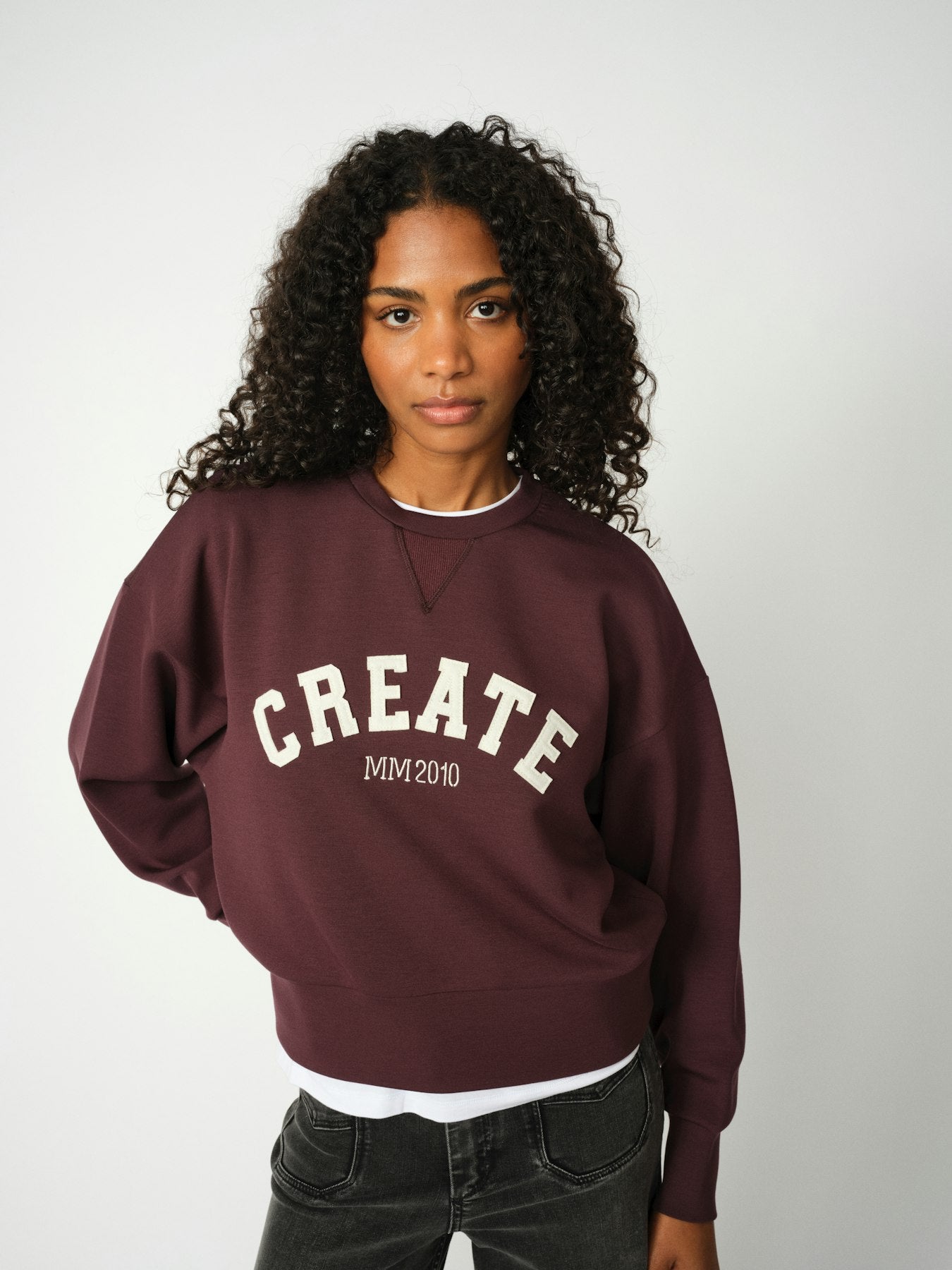 Mos Mosh - MMCelli Sweatshirt i fudge