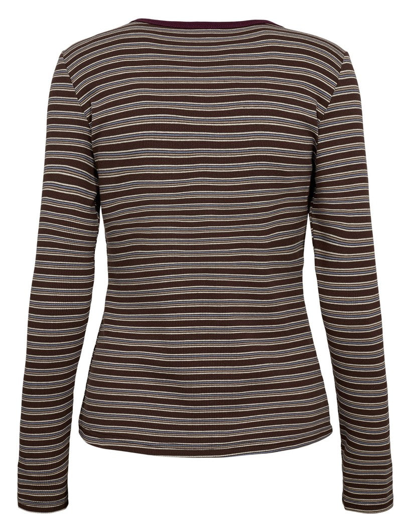 Nümph - NUHENNESY Bluse Brun Strib