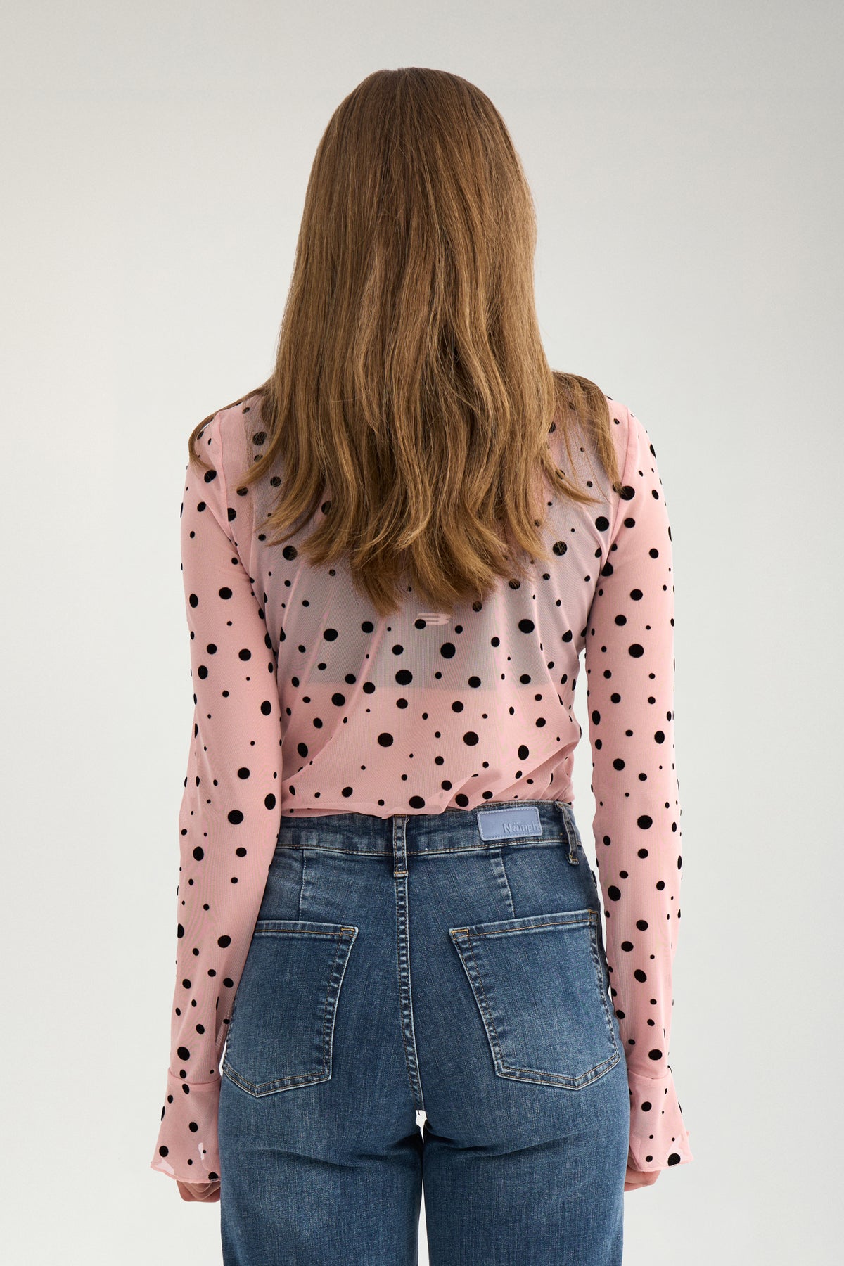Nümph - NUEvita Meshbluse i peach