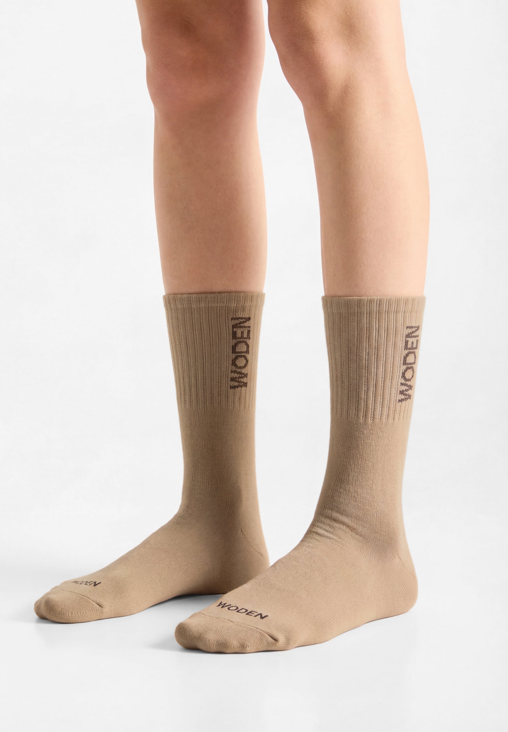 Woden - Strømpe Beige