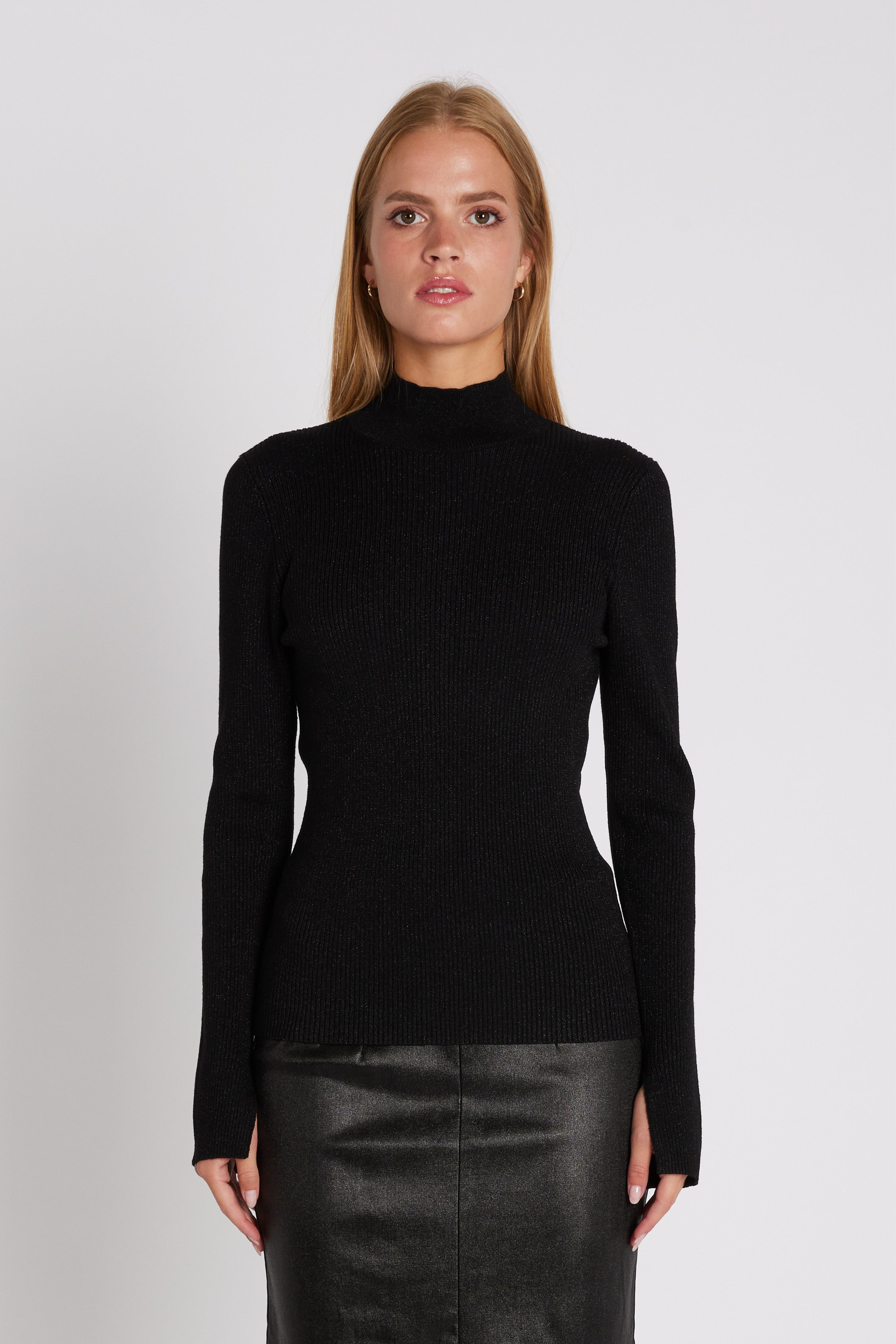 Rue De Femme - Cassie Knit, sort med glimmer