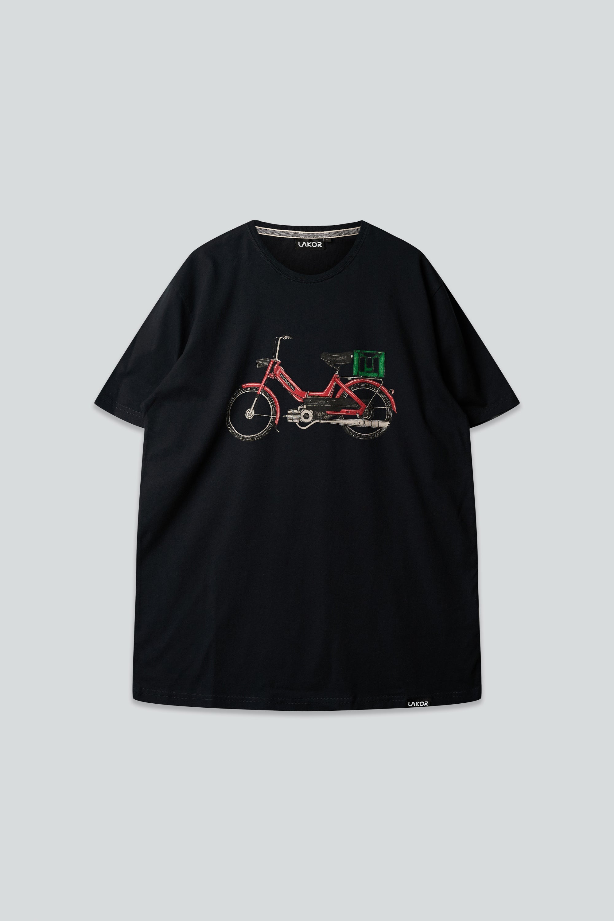 Lakor - Red Maxi T-shirt i navy