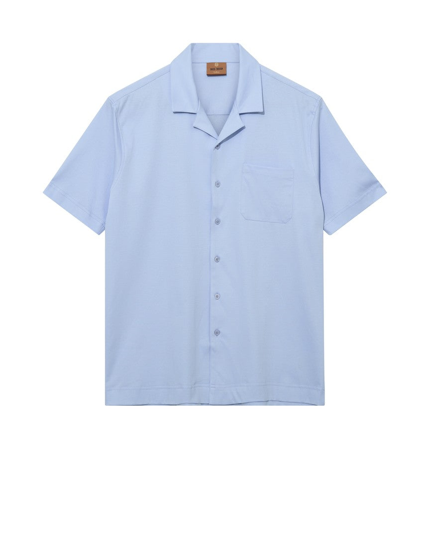 Mos Mosh Gallery MMGMarco Cuban SS Shirt – skjorte, bel air blue