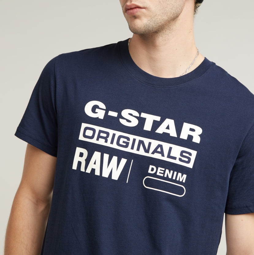 G-Star - Graphic 8 T-shirt i blå