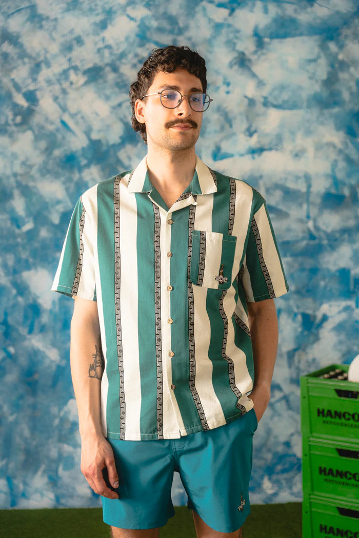 Lakor - Sport-Cola Stripe Short Sleeve Shirt