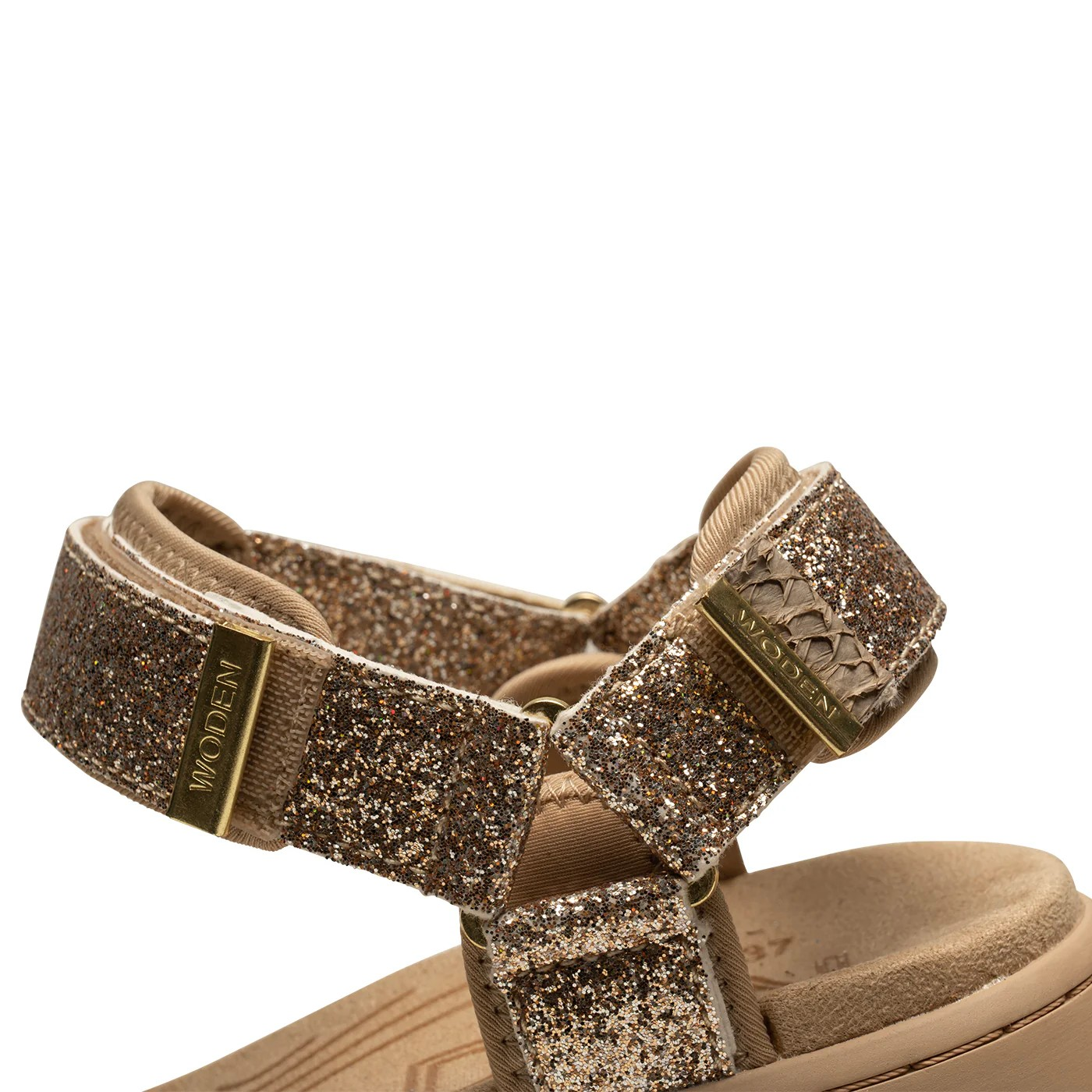 Woden Sandal, Line Glitter