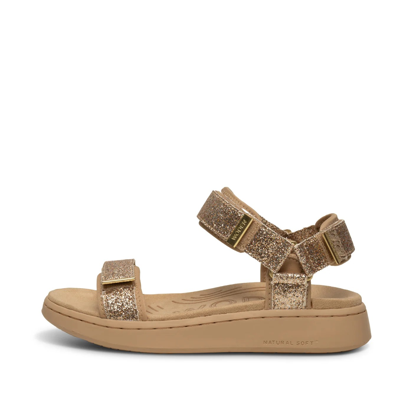 Woden Sandal, Line Glitter