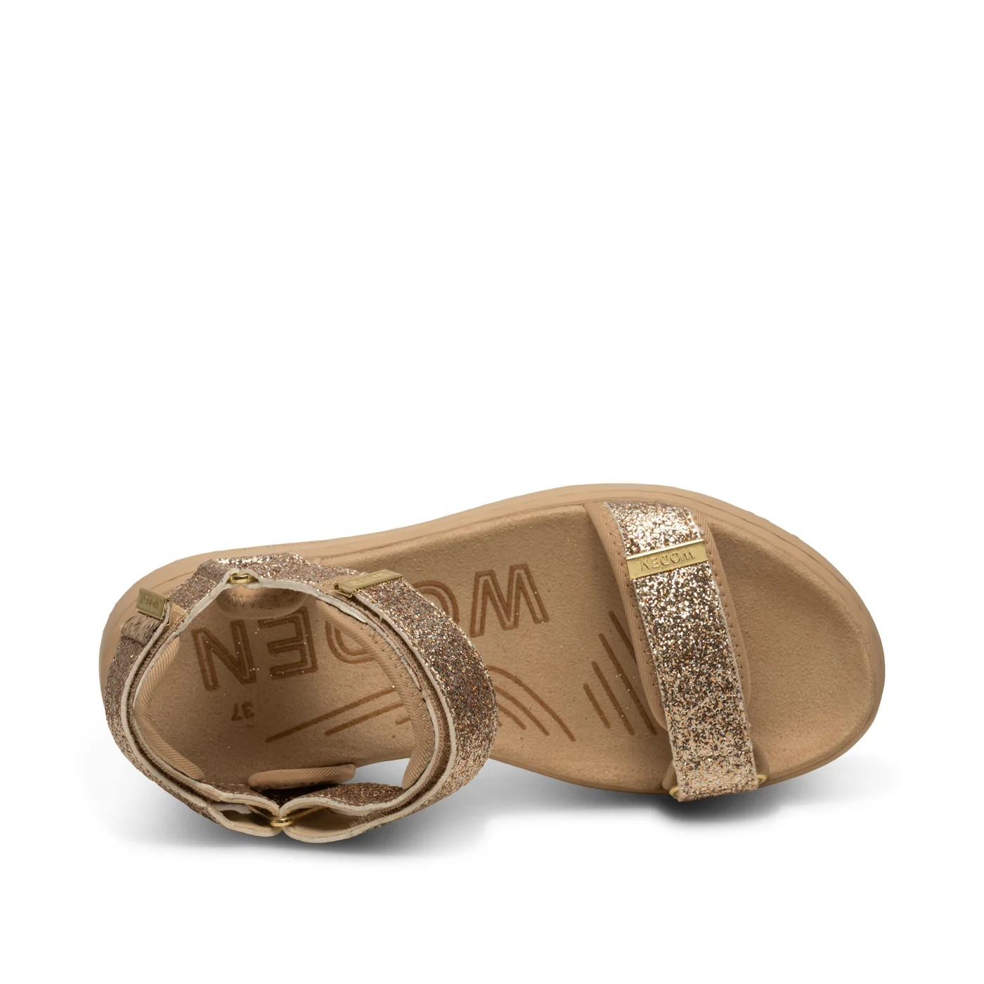 Woden Sandal, Line Glitter