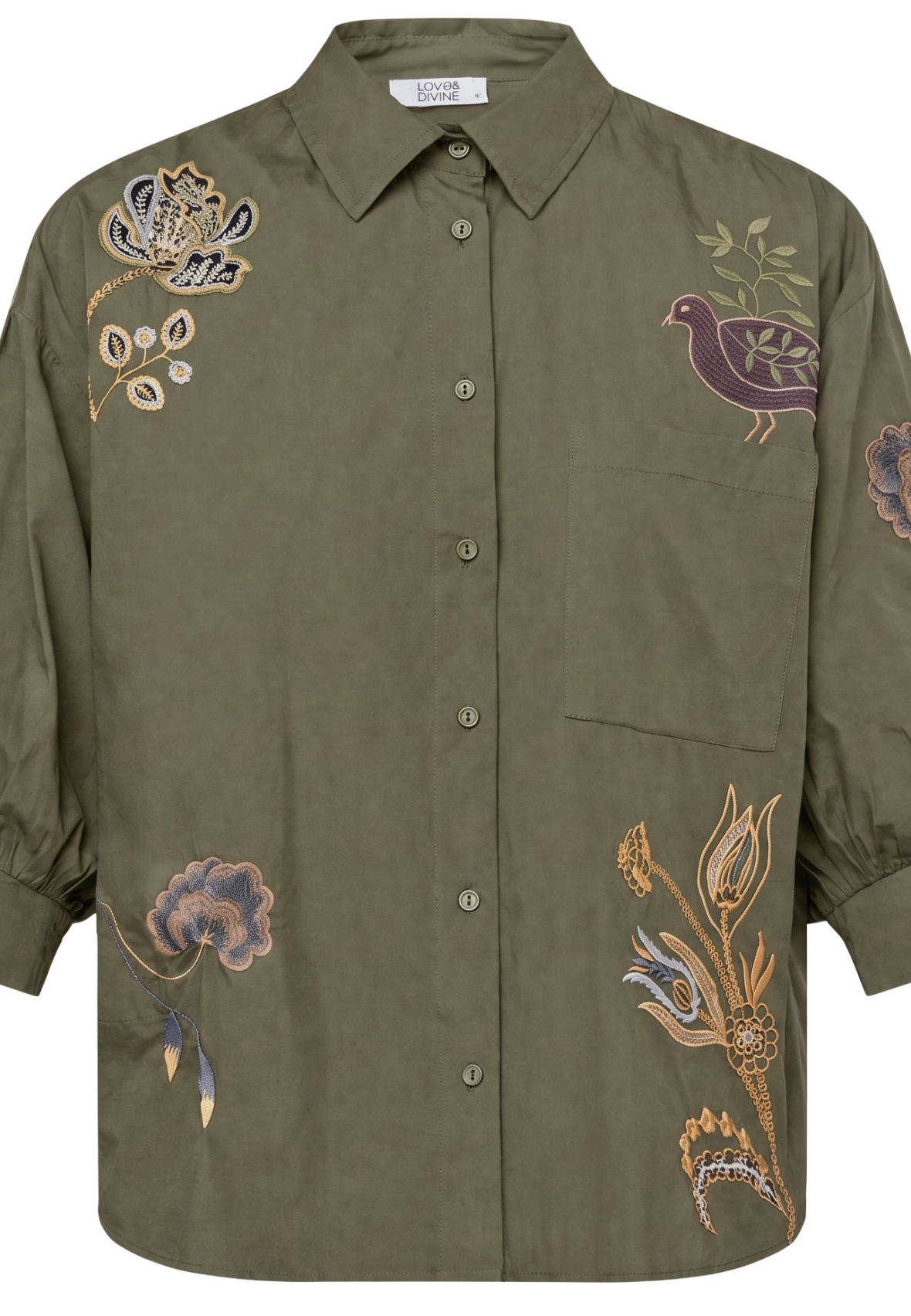 Love & Divine - Love1604-4 Shirt - Dark Olive
