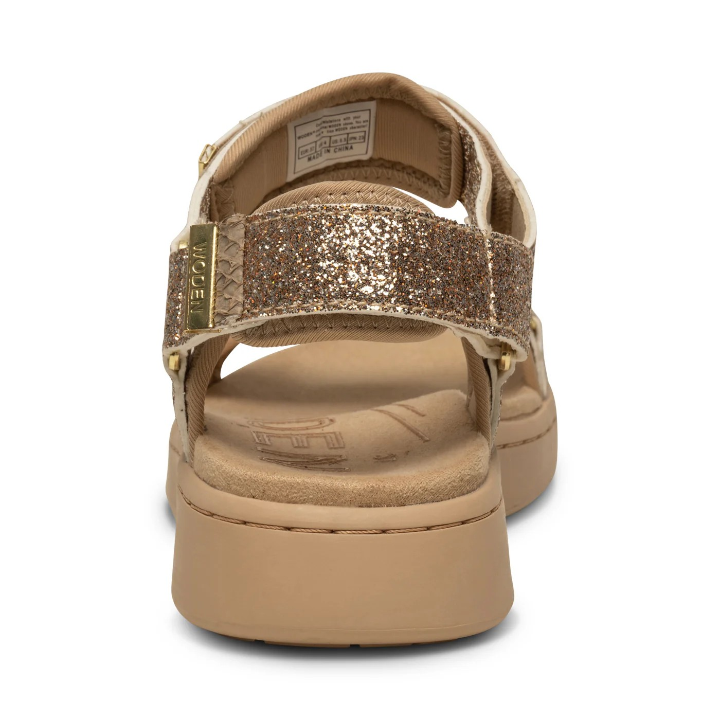 Woden Sandal, Line Glitter