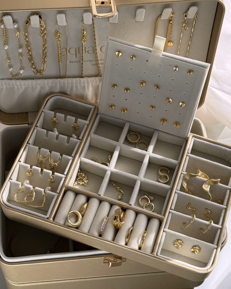 Smykkeskrin i Mat Guld – Elegant Opbevaring
