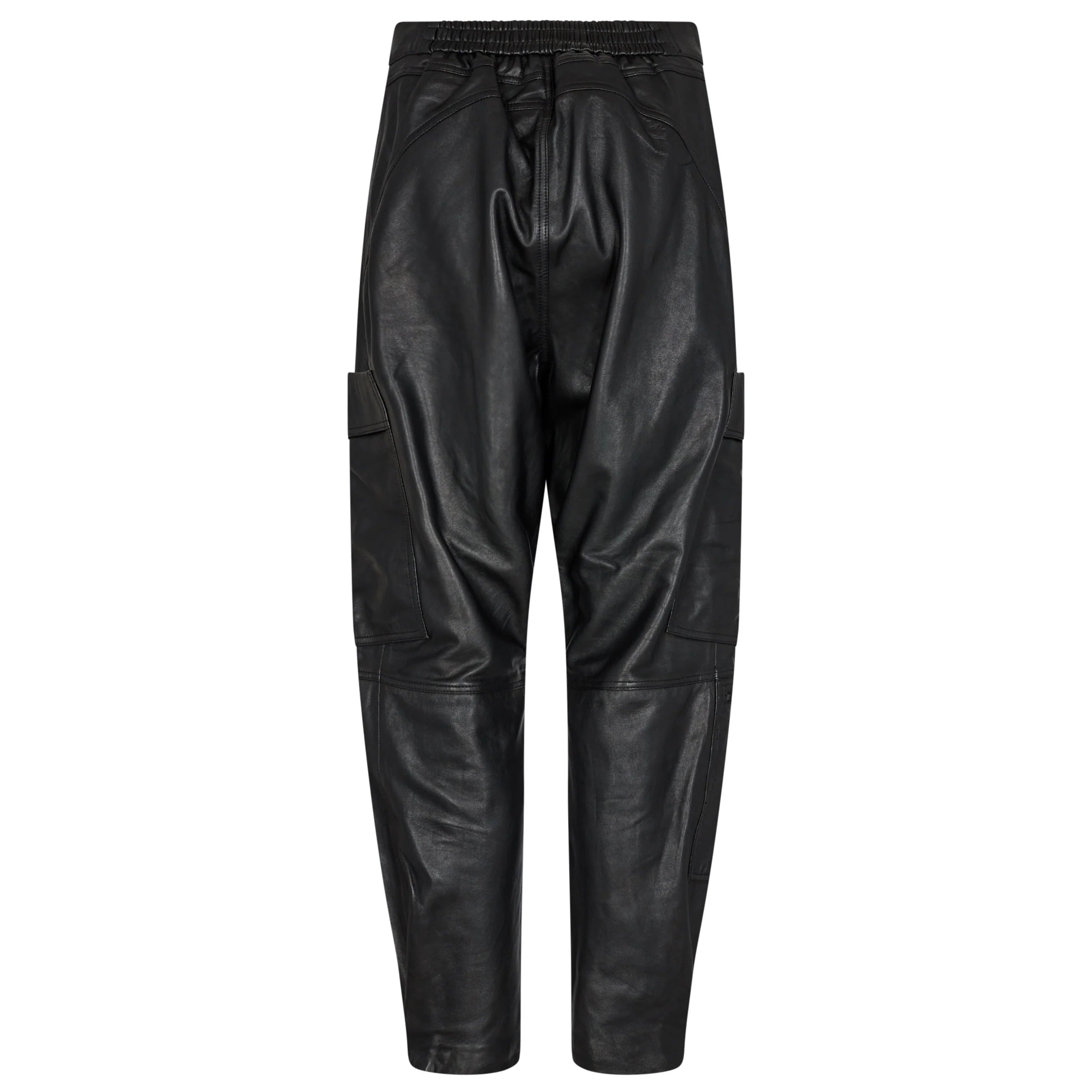 CinnaGO Leather Pant, Black, Bukser fra Gossia