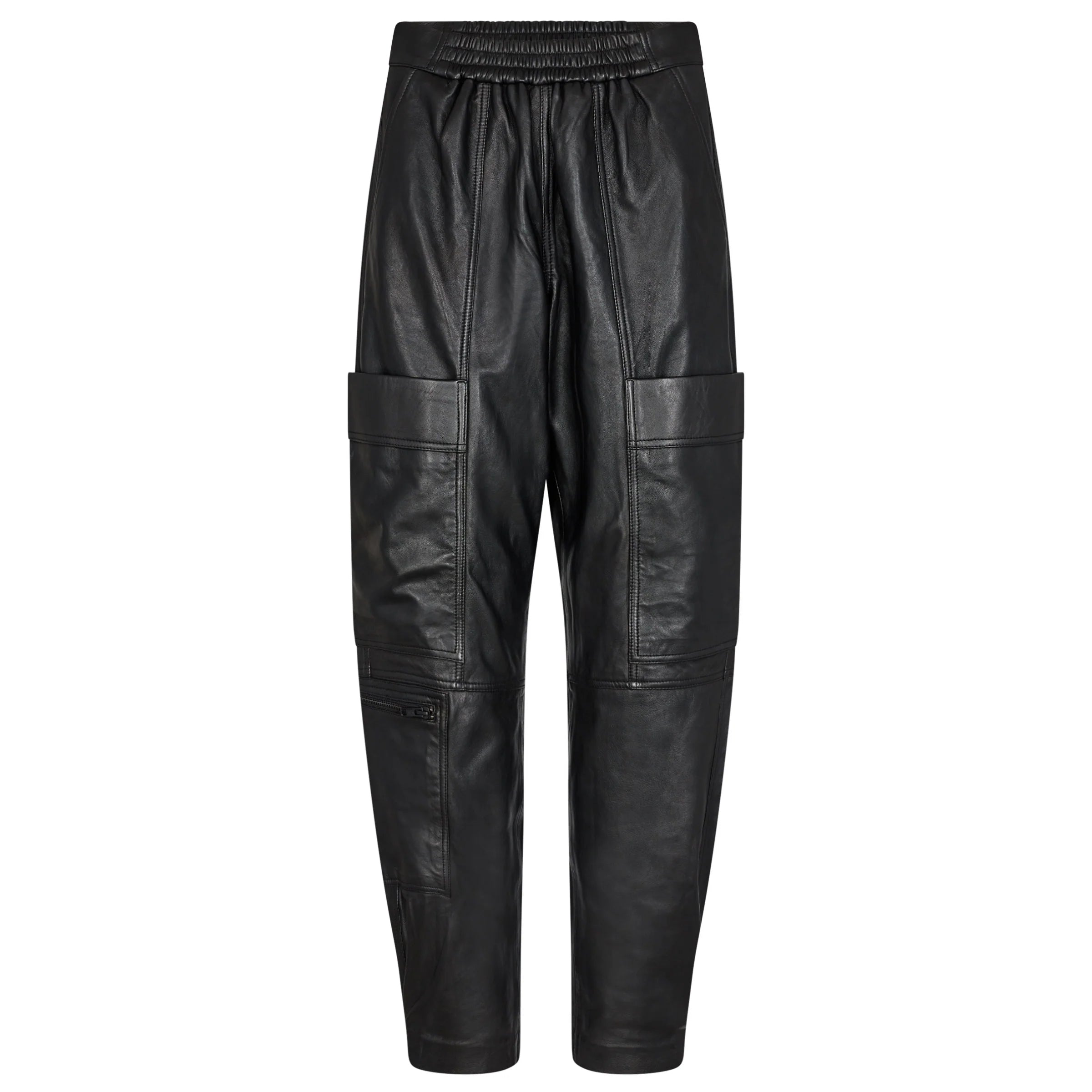 CinnaGO Leather Pant, Black, Bukser fra Gossia