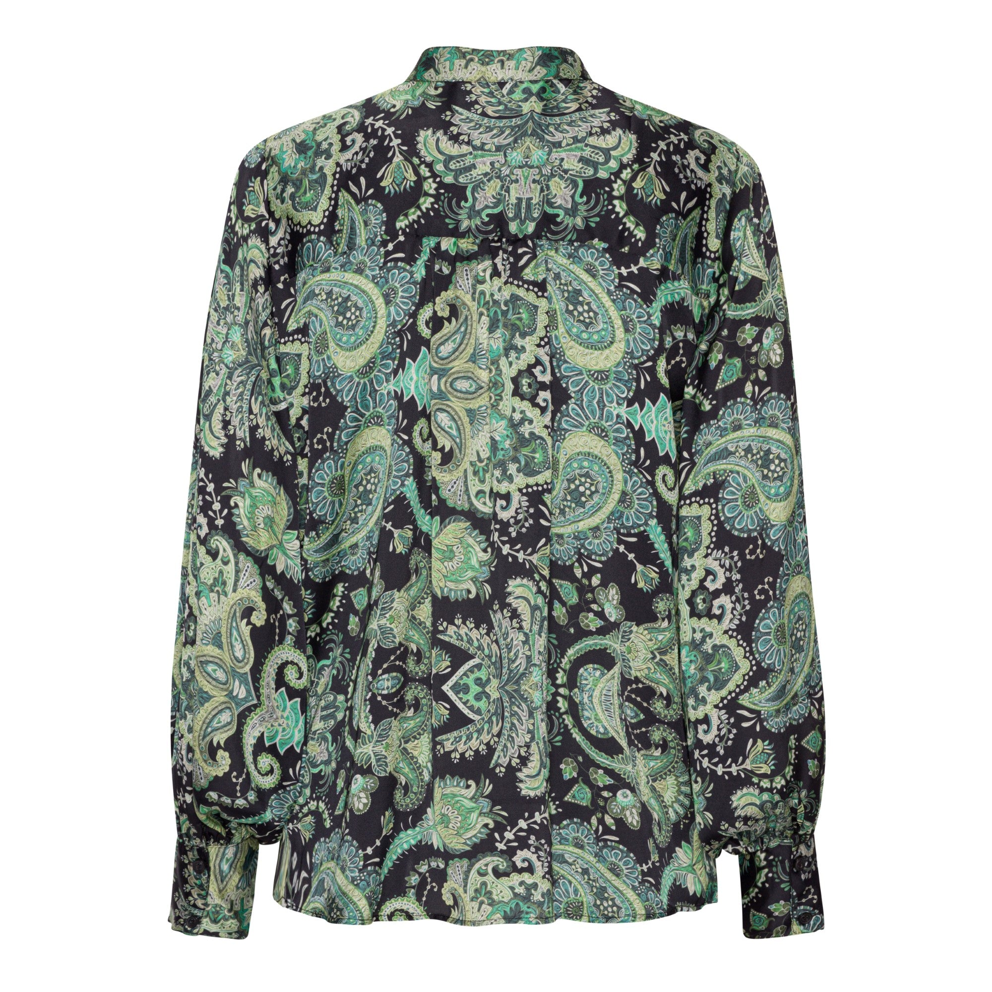 Cornelia Shirt, Emerald Paisley, Skjorte fra Karmamia-wüpp